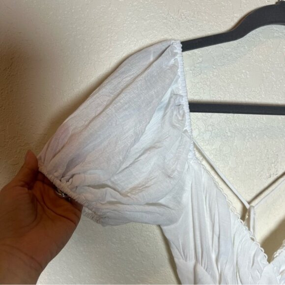 Princess Polly Danny white open back fit and flare tiered ruffled mini dress - Picture 7 of 13